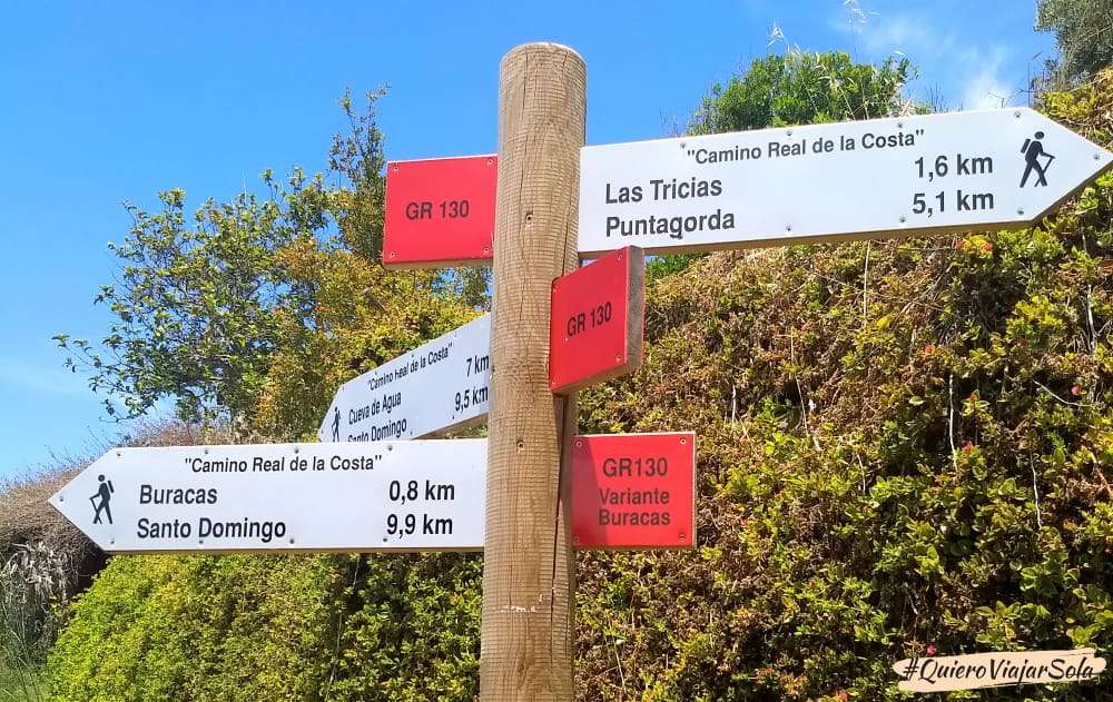 Ruta de los Dragos, señales