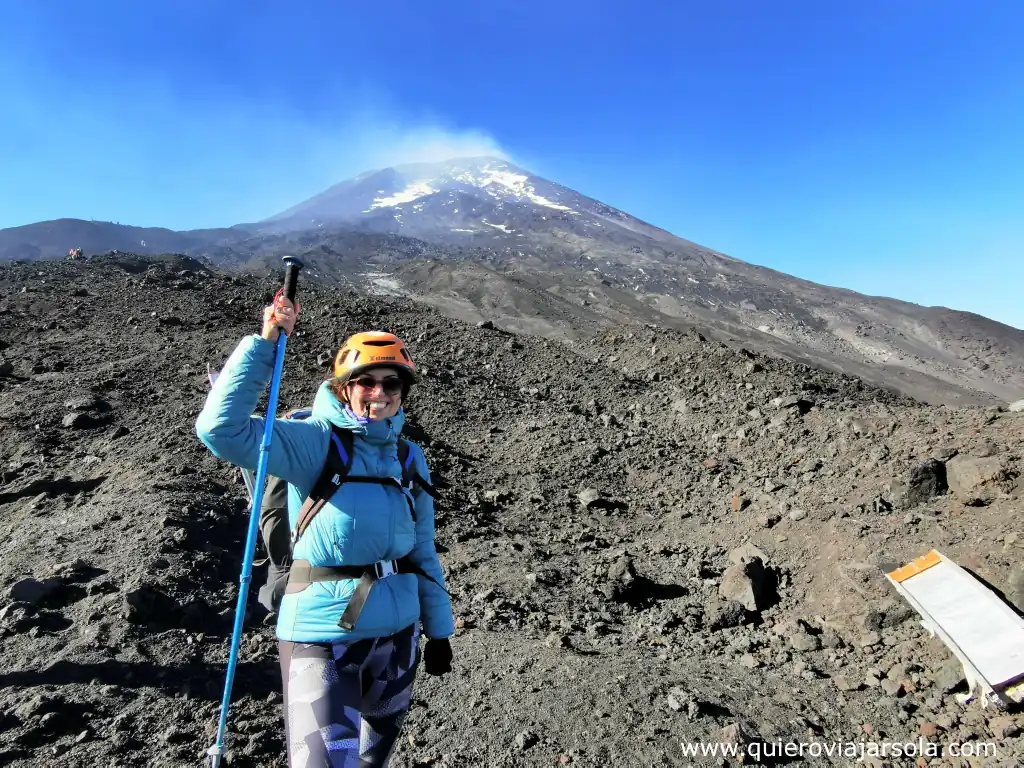 Yo subiendo al Volcán Villarrica