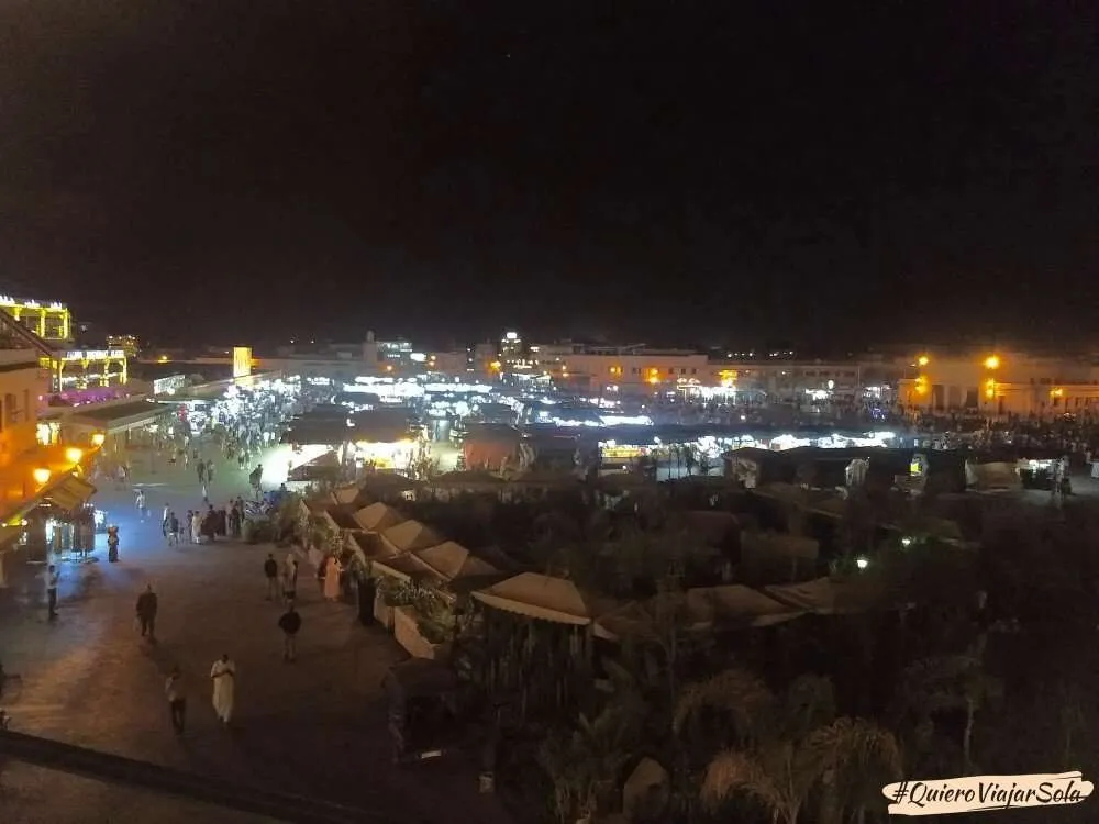 Viajar sola a Marrakech, Plaza Jemaa El Fna