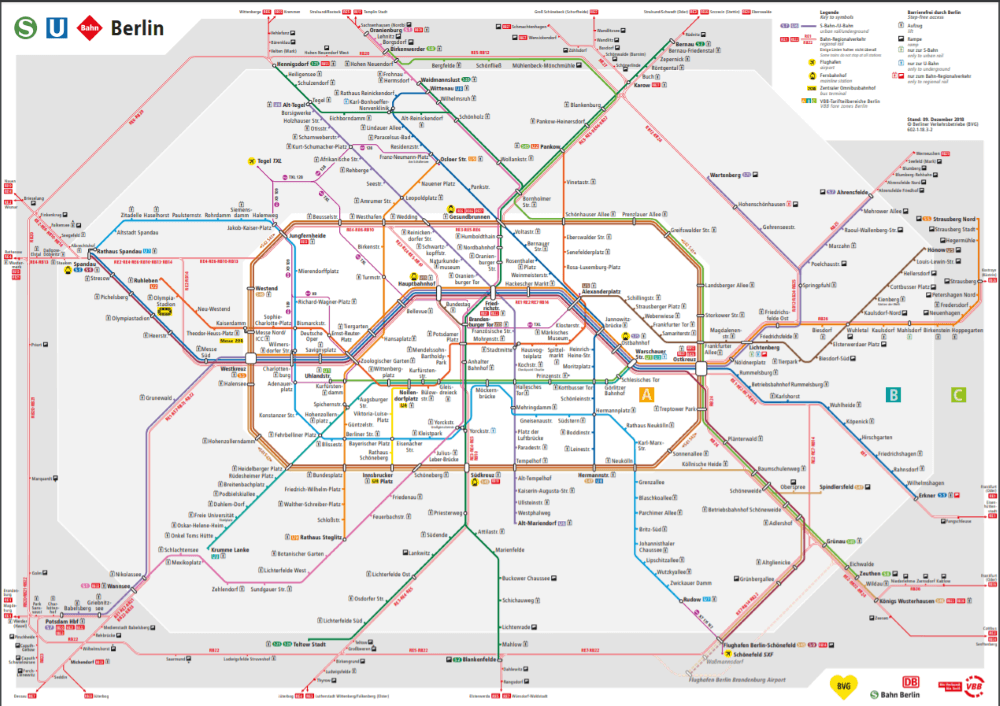 Mapa de transportes de Berlín