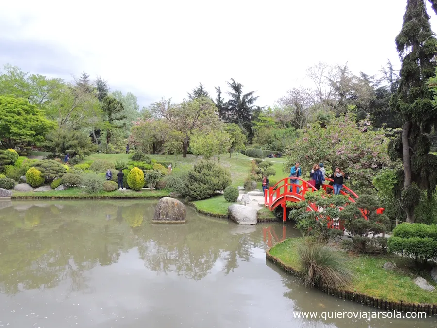 Lago y vegetación en el jardín
