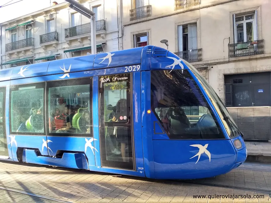 Un tranvía circulando por la ciudad