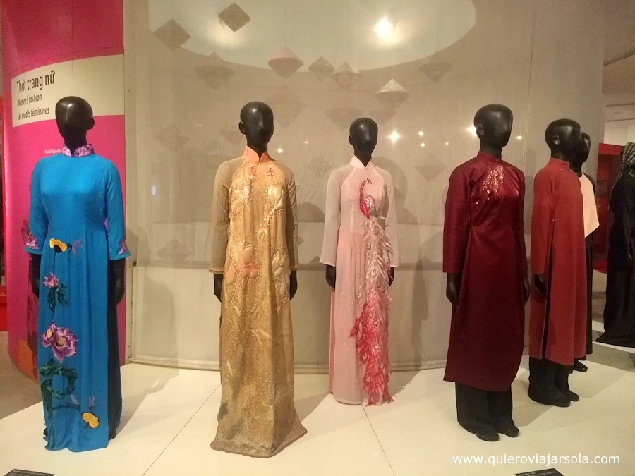 Trajes típicos de Vietnam en el museo de la Mujer