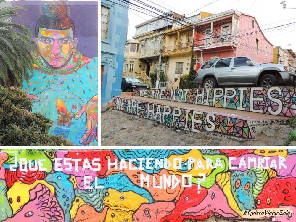 Viajar sola a Valparaíso, murales