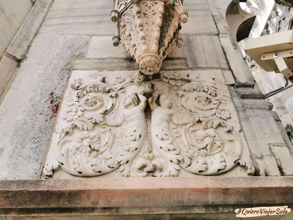 Visitar el Duomo de Milán, detalles terrazas