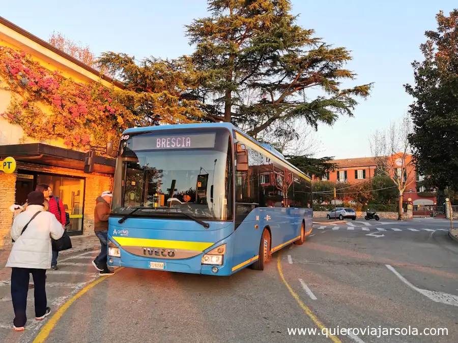 El autobús que tomé para volver a Brescia desde Sirmione