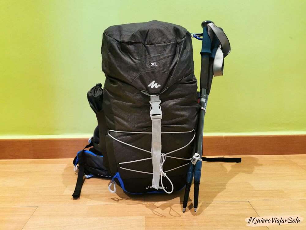Mochila para el Camino de Santiago, 30 litros