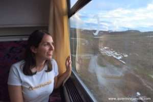 Yo viajando en tren por Turquía