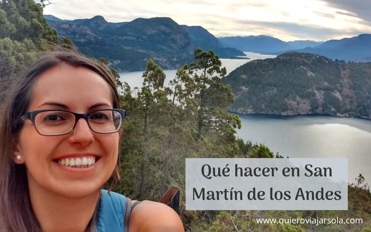 Yo disfrutando de las vistas desde el mirador del Arrayán en San Martín de los Andes