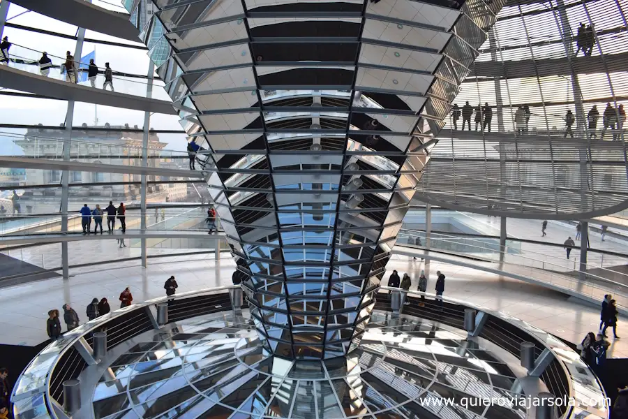 Interior de la cúpula del Reichstag