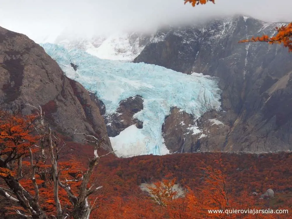 Trekking al Fitz Roy El Chaltén, glaciar Piedras Blancas