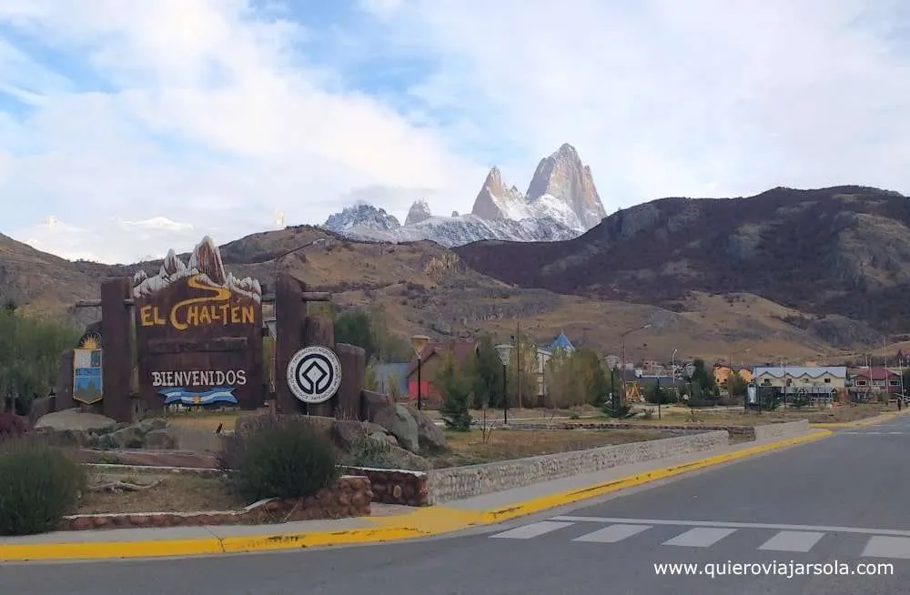 Viajar sola a El Chaltén, vista El Chaltén