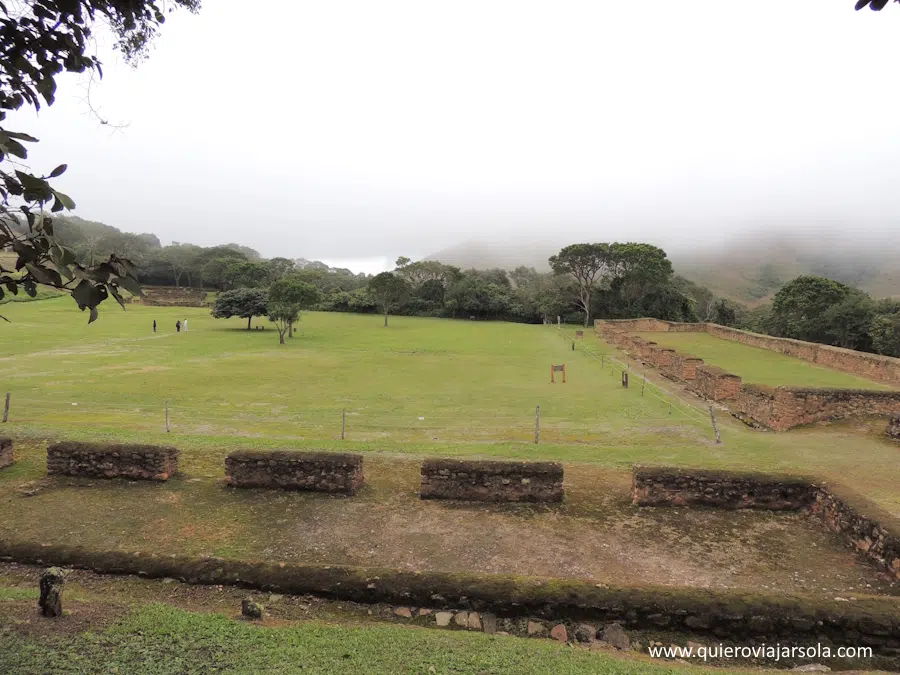 Espacio verde que formaba la plaza inca