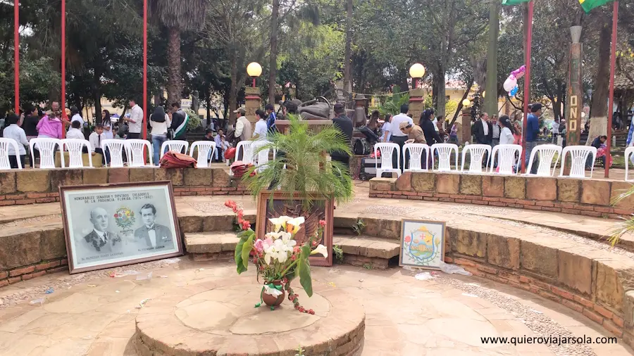 Centro de la plaza de Samaipata