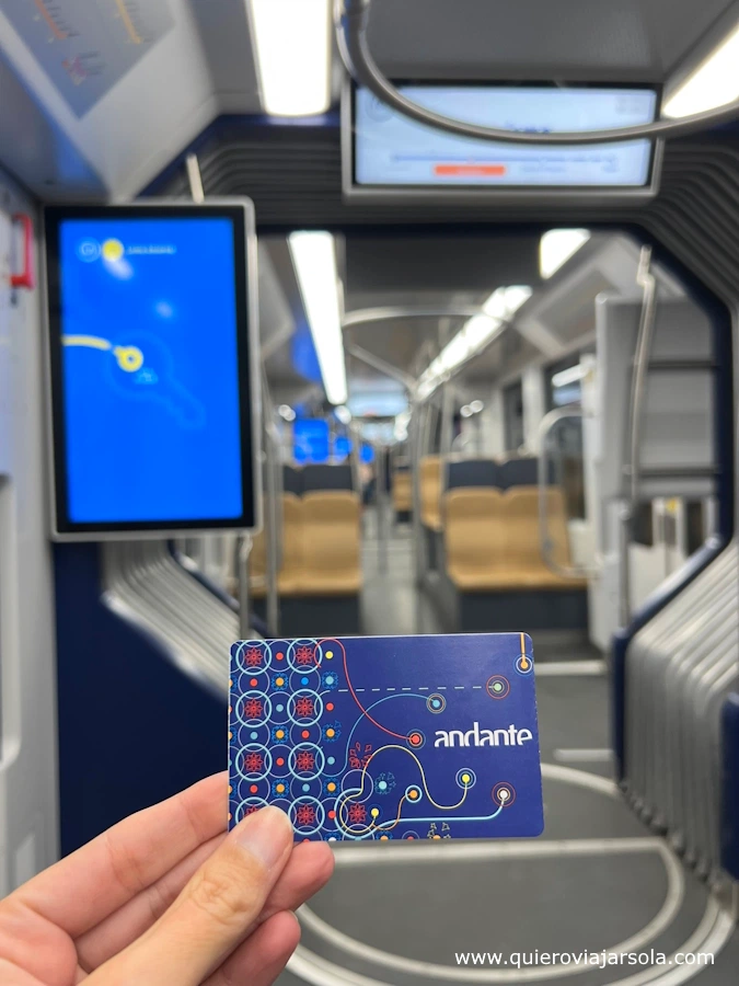Mi tarjeta andante en el metro de Oporto