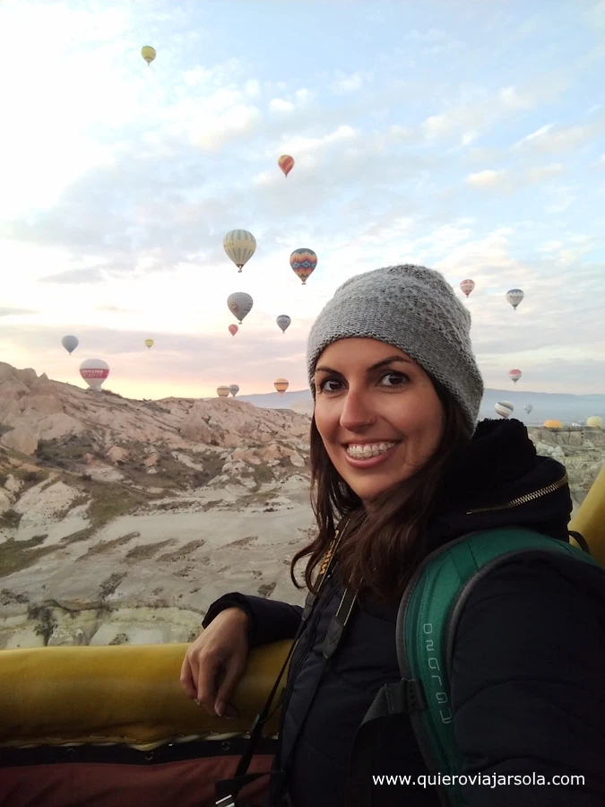 Yo volando en el globo