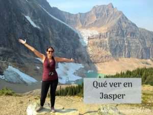 Yo en el sendero Edith Cavell en Jasper