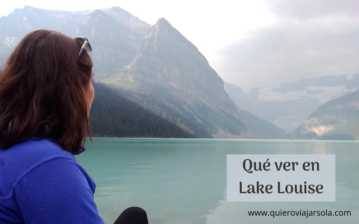 Yo a orillas del lago Louise