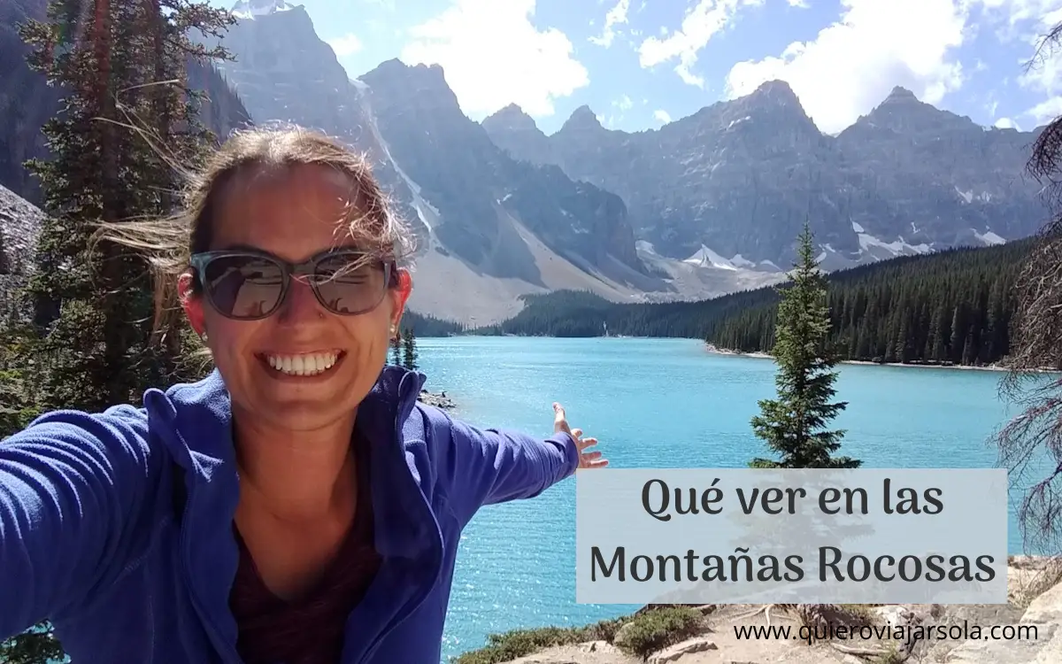 Yo en el lago Moraine