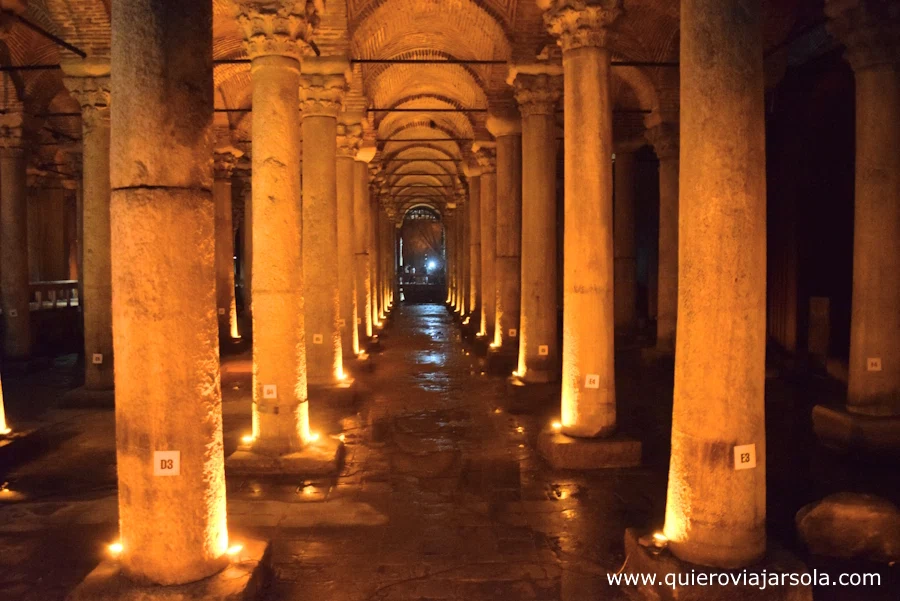 Interior de la cisterna