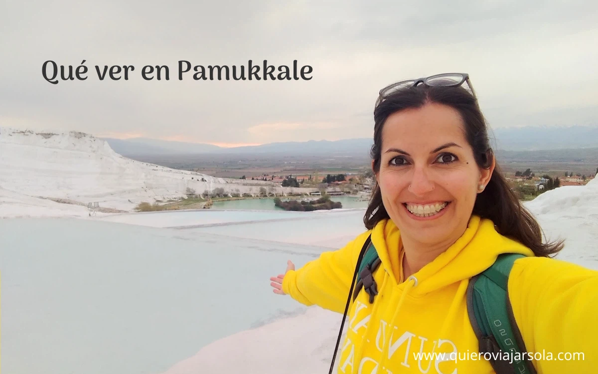 Yo en los travertinos de Pamukkale