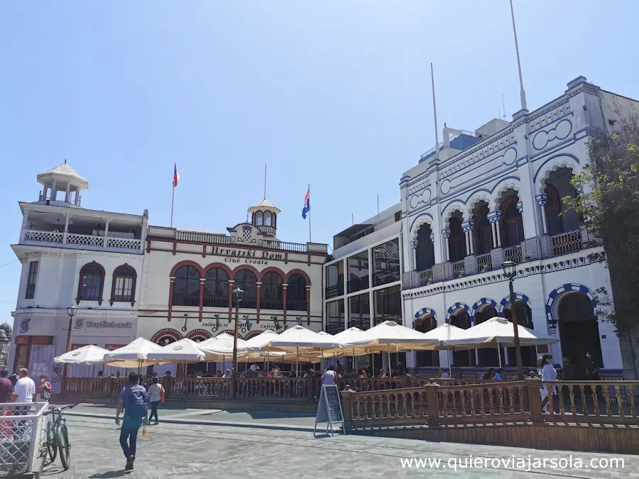 Vista del rincón que forman los edificios