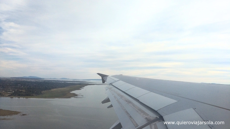 Vista desde mi avión despegando
