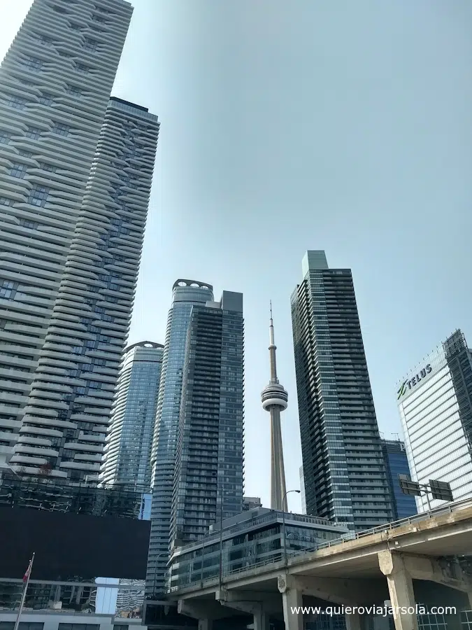 Rascacielos con la CN tower de fondo