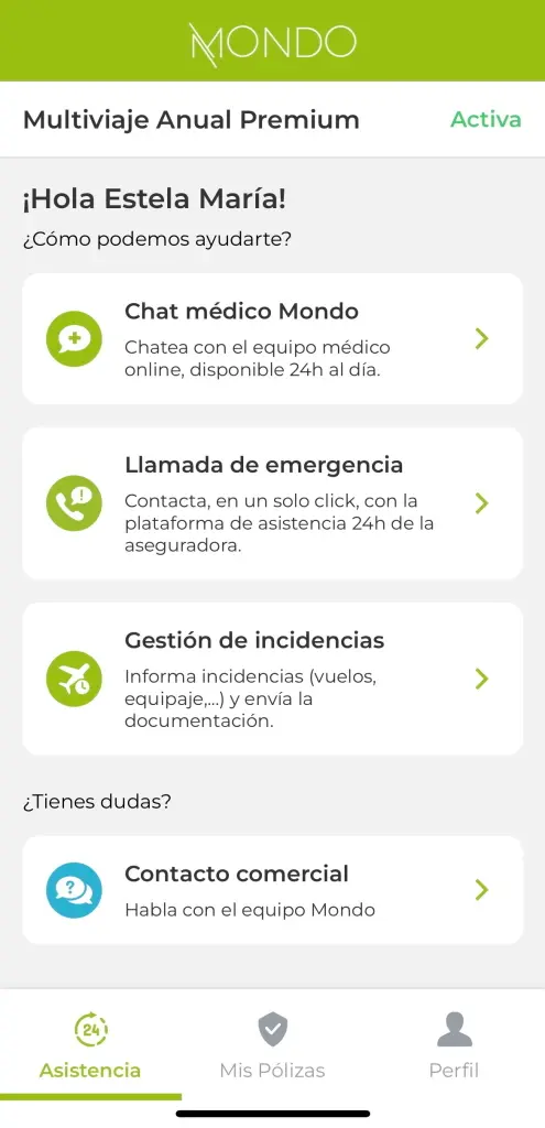 Mondo Seguros, aplicacion
