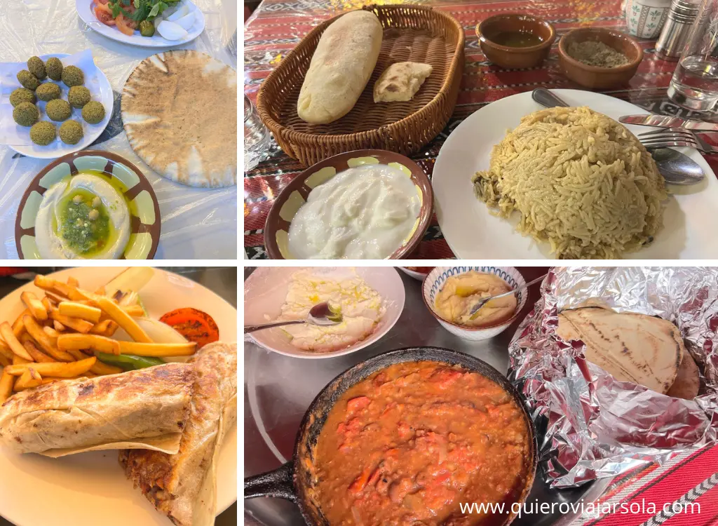 Viajar sola a Jordania, gastronomia