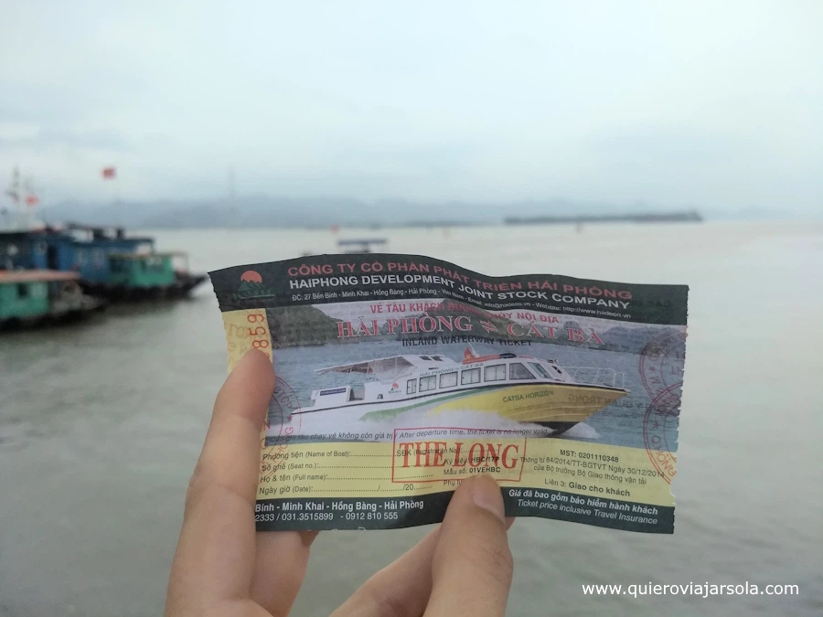 Mi ticket del ferry