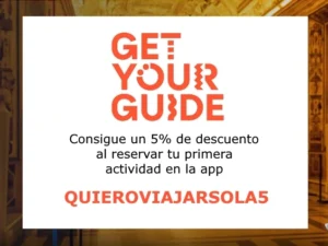 Descuento Get Your Guide 5% código QUIEROVIAJARSOLA5