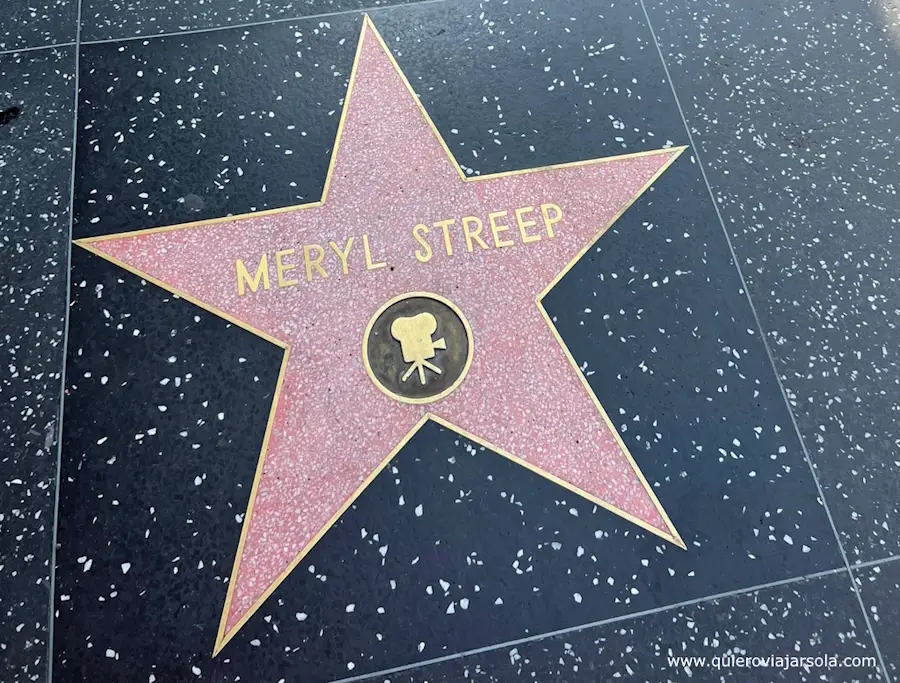 Estrella de Meryl Streep en el Paseo de la Fama