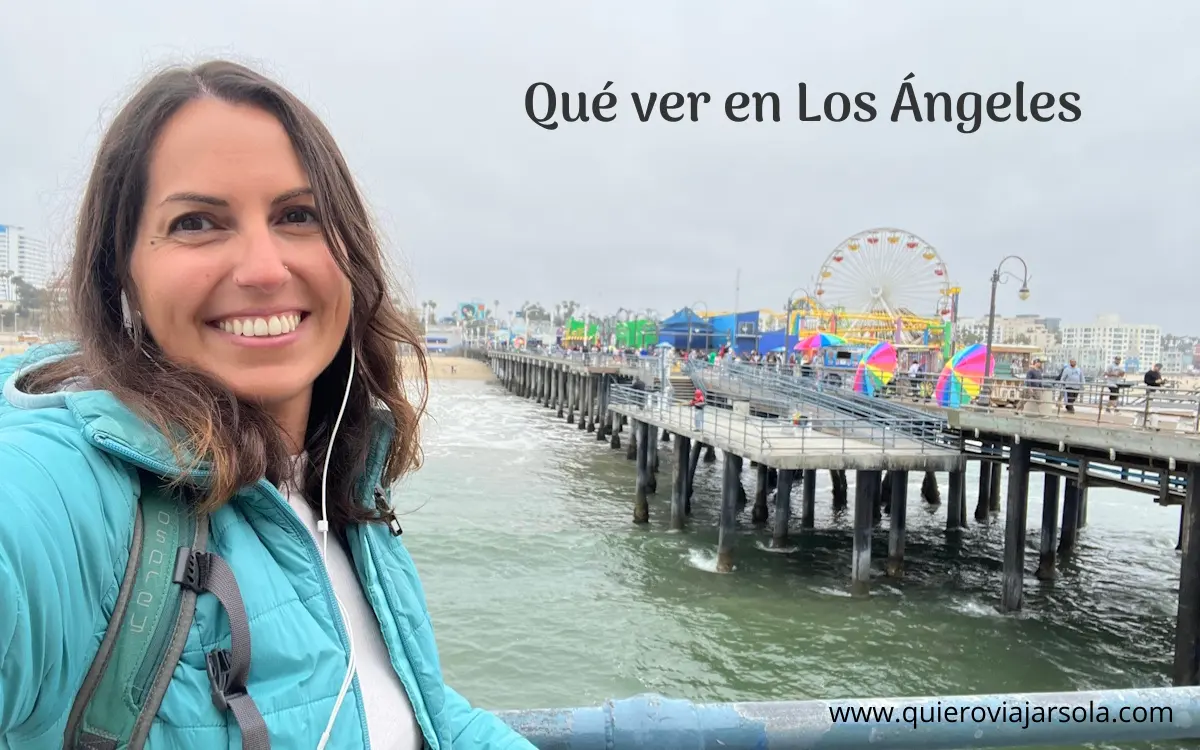 Yo en el Muelle de Santa Mónica de Los Ángeles