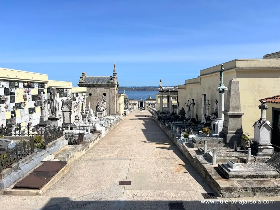 Pasillo central del cementerio