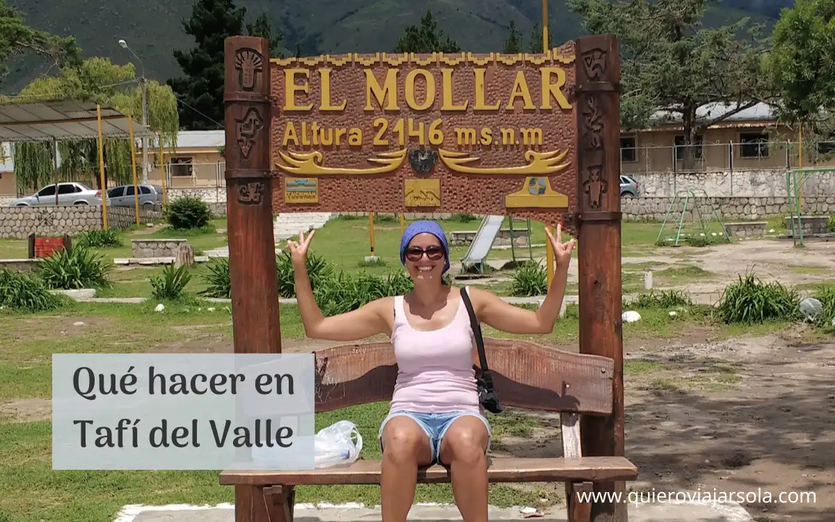 Yo en El Mollar tras hacer la caminata desde Tafí del Valle