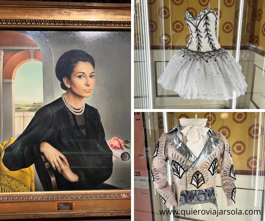 Retrato de Maria Callas y vestuario del Cascanueces