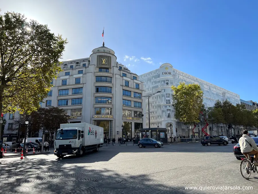 Tiendas de lujo en los Campos Elíseos