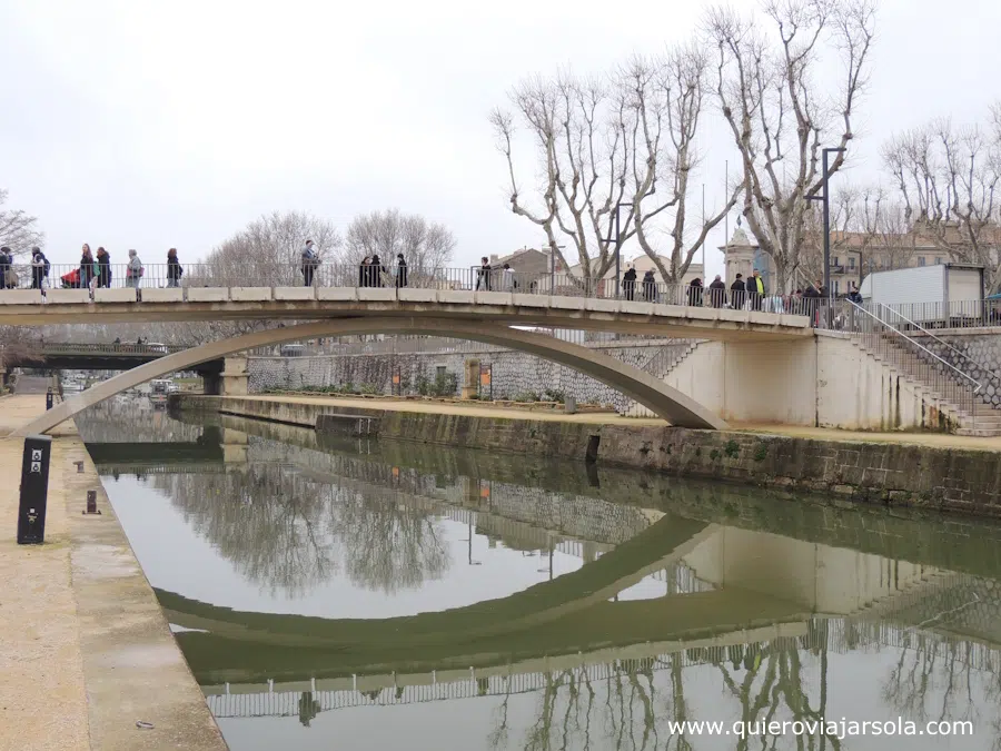 Puente peatonal sobre el canal