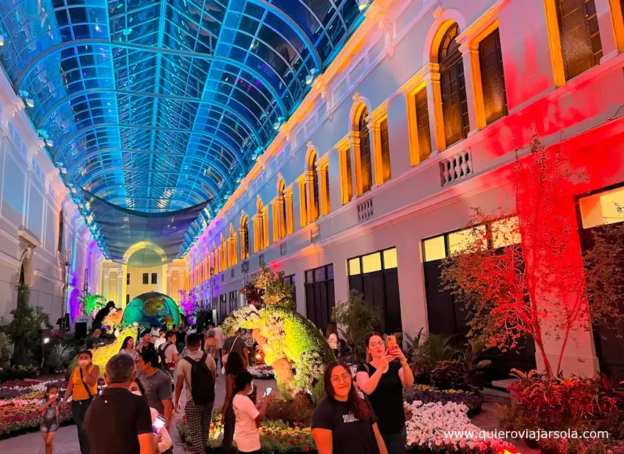 Exposición nocturna en el pasaje