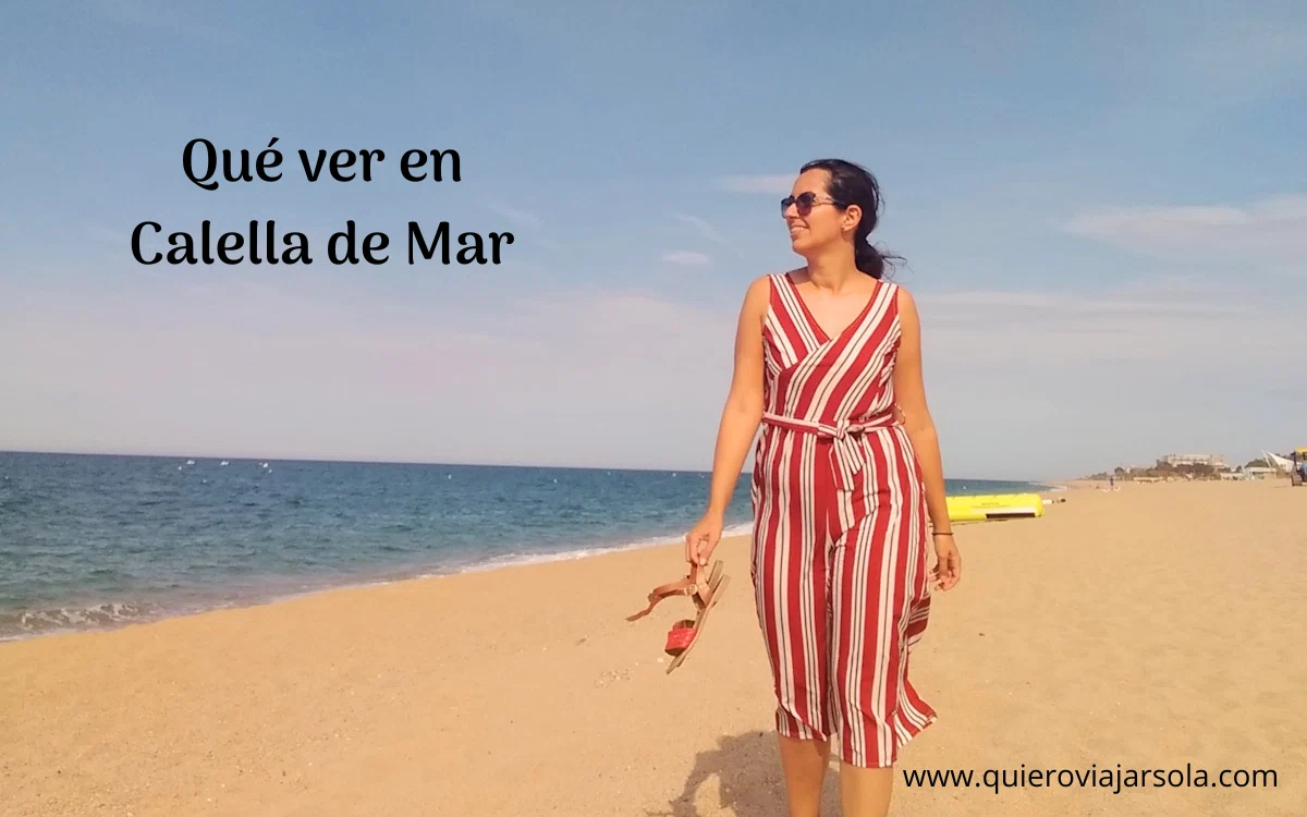Yo en la playa de Calella