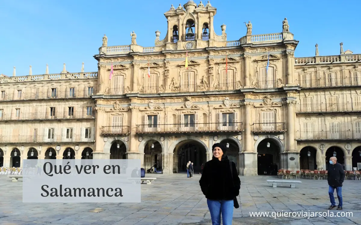 Yo en la plaza Mayor de Salamanca