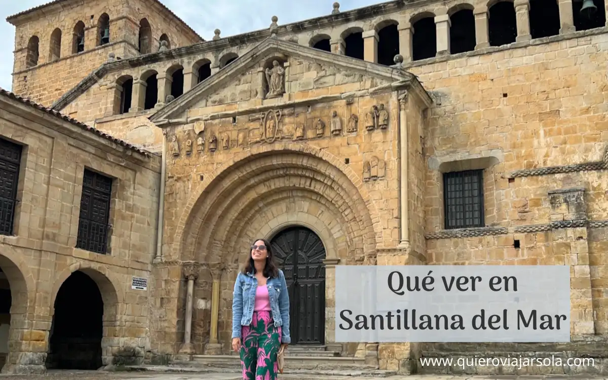 Yo en la Colegiata de Santa Juliana de Santillana del Mar