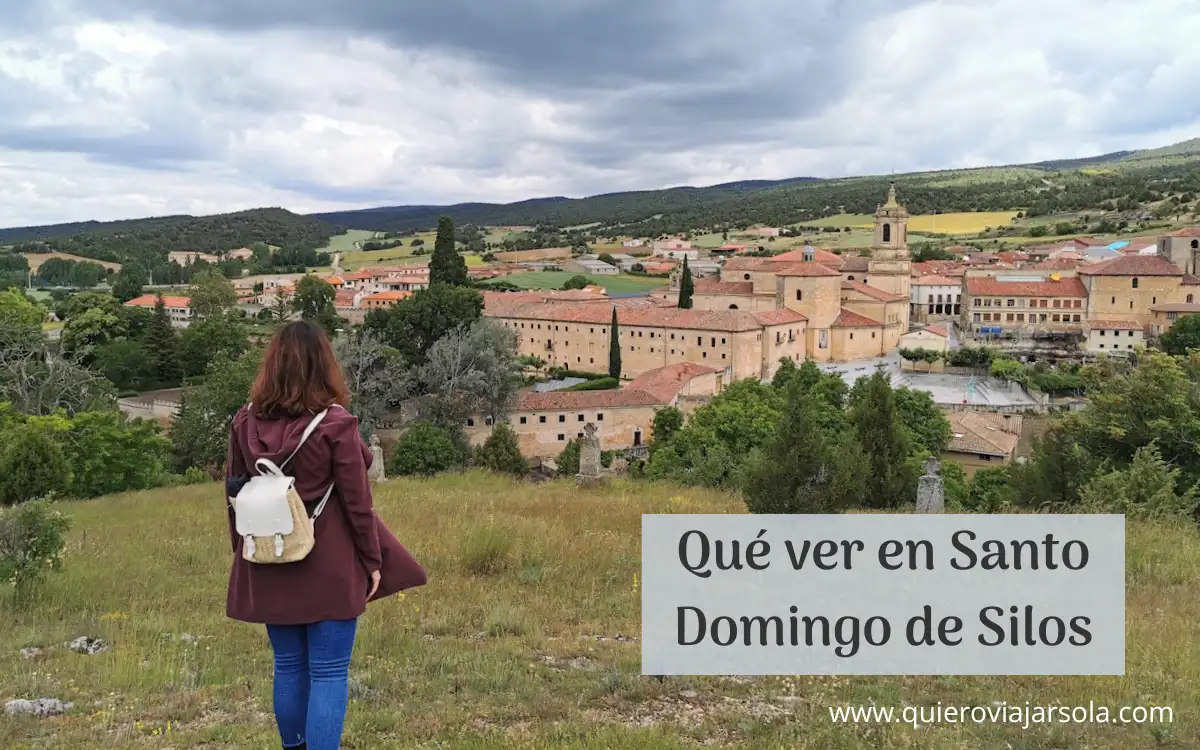 Yo en un mirador divisando Santo Domingo de Silos