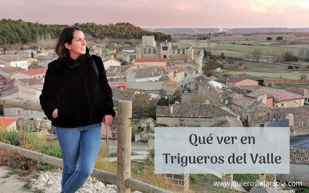 Yo en el mirador de Trigueros del Valle desde las casas cueva