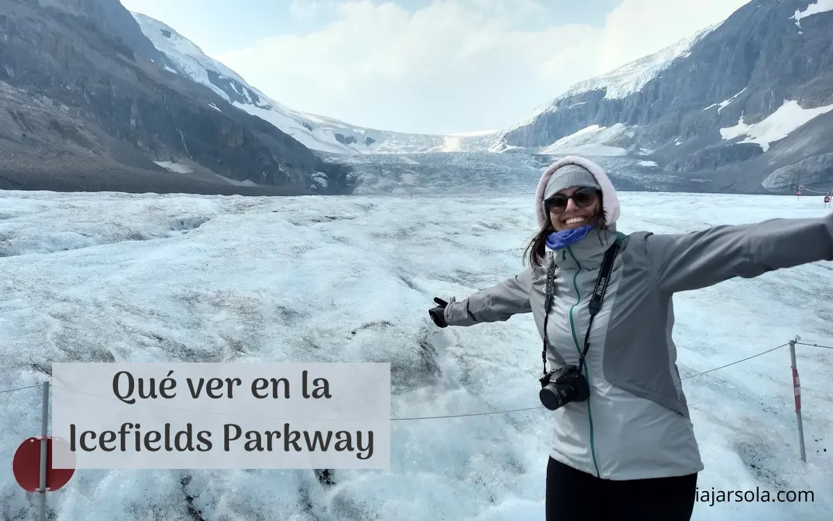 Yo en el glaciar Athabasca
