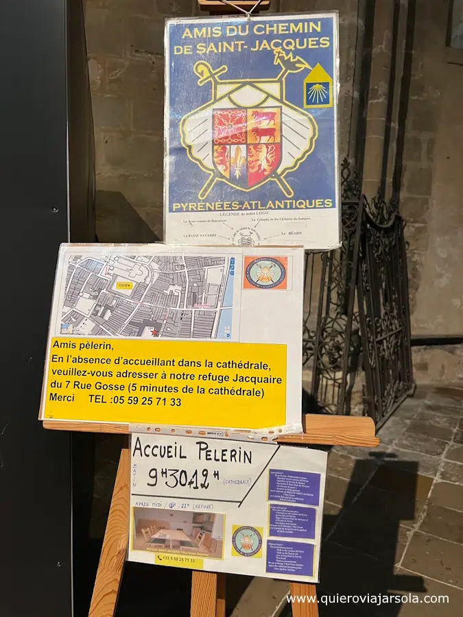 Carteles informativos del Camino en la Catedral