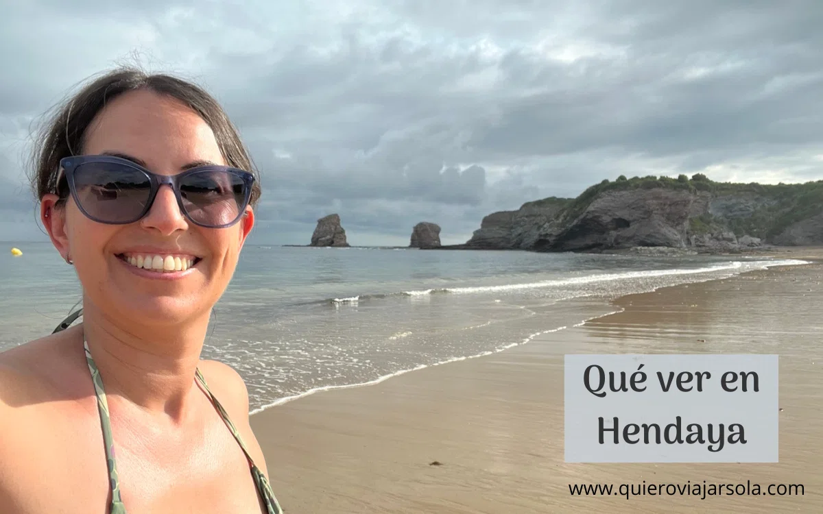 Yo en la playa de Hendaya