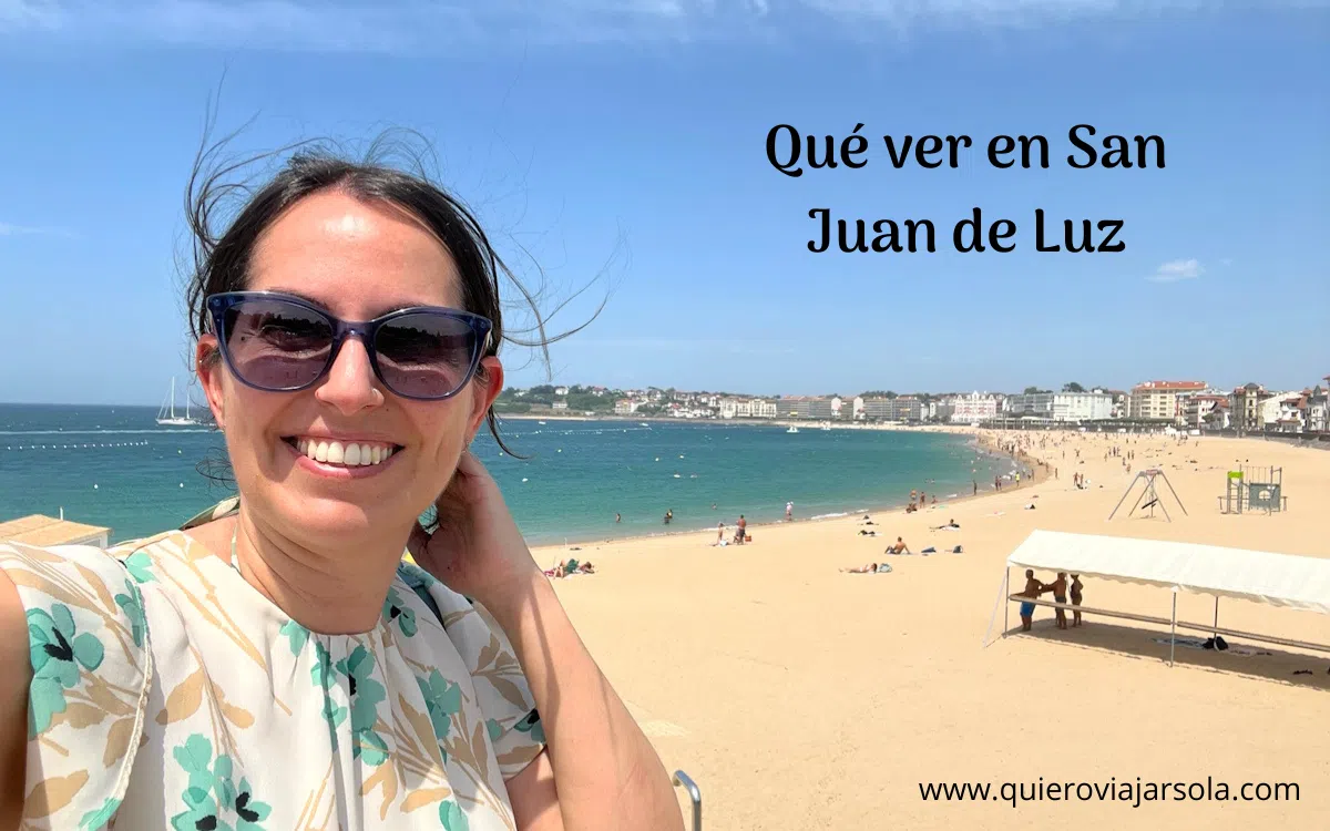 Yo en la Gran playa de San Juan de Luz