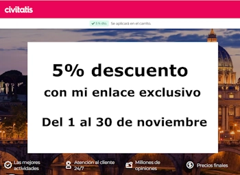 5% descuento Civitatis 5% descuento Civitatis